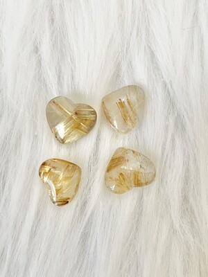 True Connections Gold Rutile Hearts