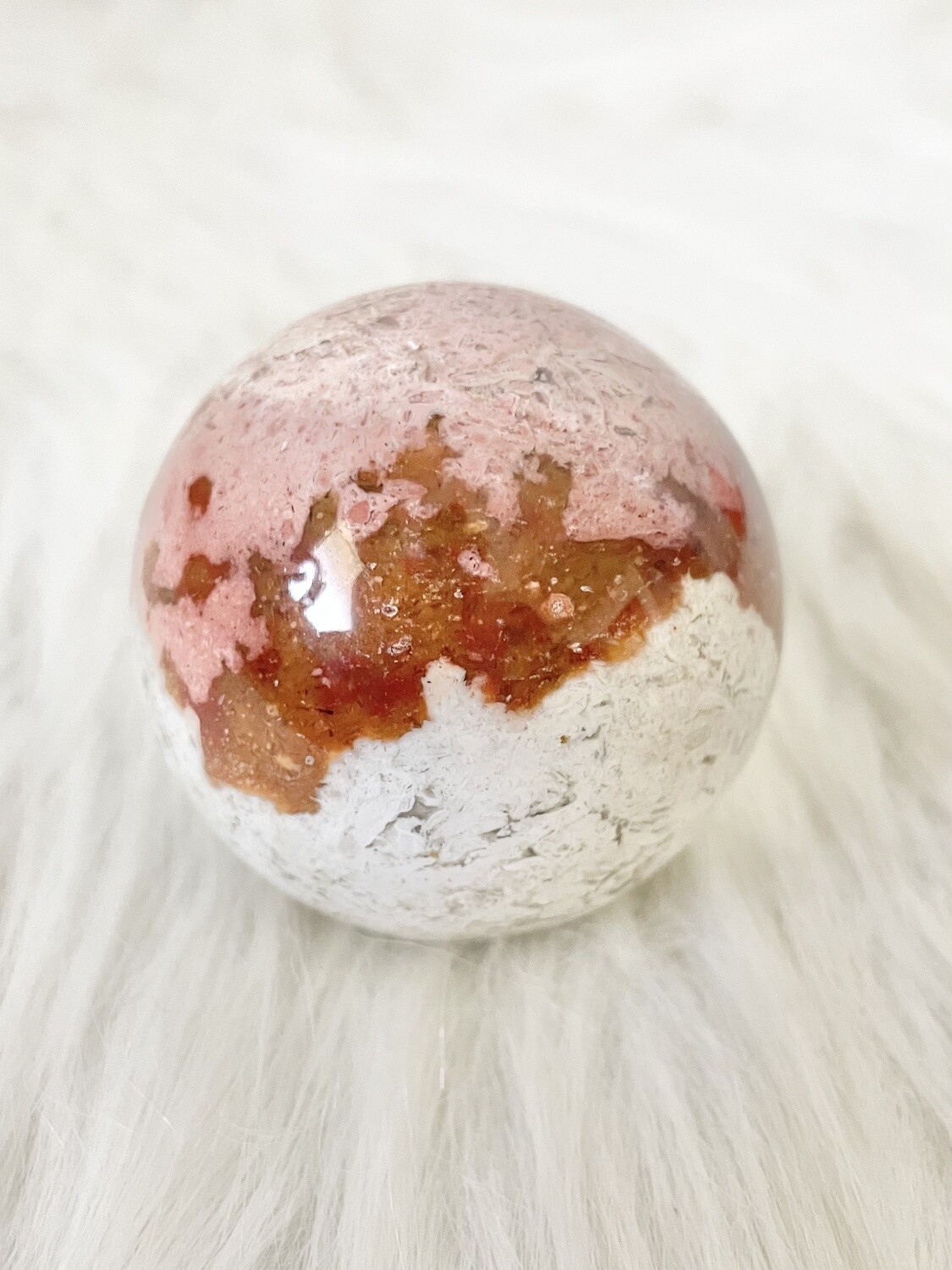 Ice Cream Pink Jasper Sphere