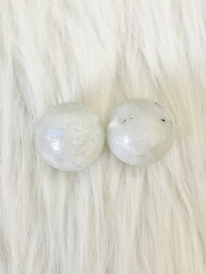 Balls of Milk Moonstone Sphere Set of 2