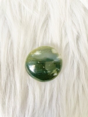 Rice Fields Moss Agate Palmstone