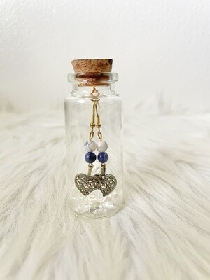 Limited Edition: Cool Sweetheart Sodalite & Howlite Earrings