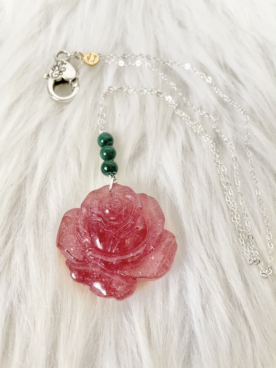 Rosa Red Aventurine & Malachite Necklace