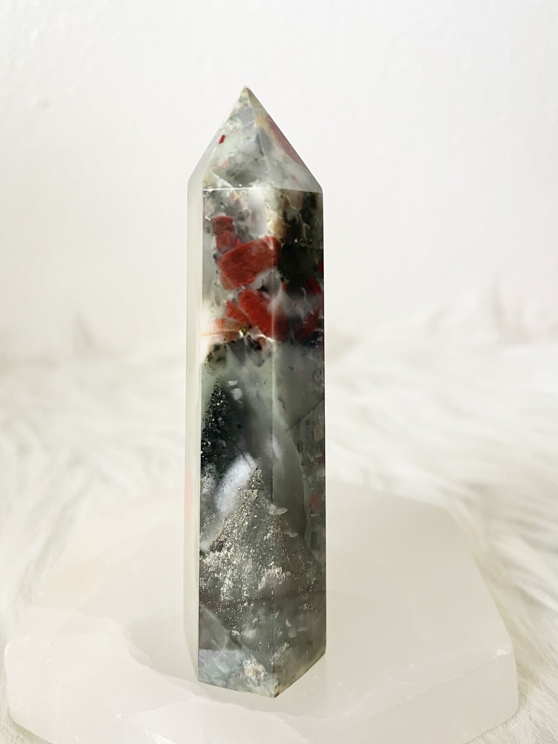 Blood Smeared Trees Bloodstone Tower with Pyrite
