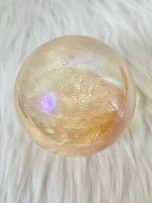 Bee Scent Aura Honey Calcite Sphere