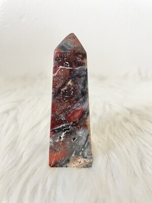 Lipstick Nights Red Jasper Obelisk