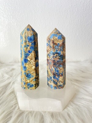 Blue Polka Dots Apatite in Jasper