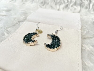 Fruit Moon Druzy Agate Earrings