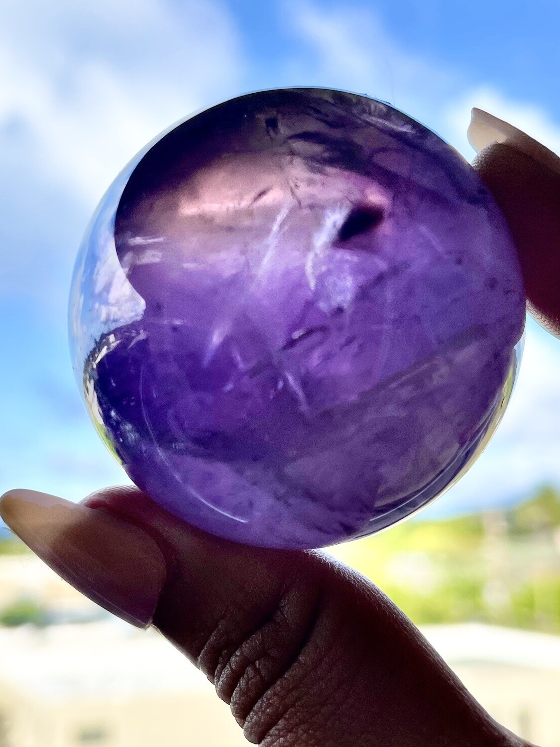 Purple Jellyfish Ametrine Sphere