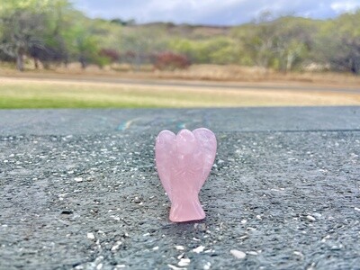 Guardian of the Road Rose Quartz Angel