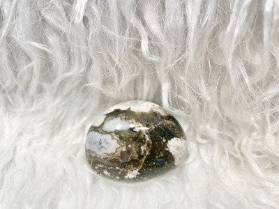 Puffy Clouds Ocean Jasper