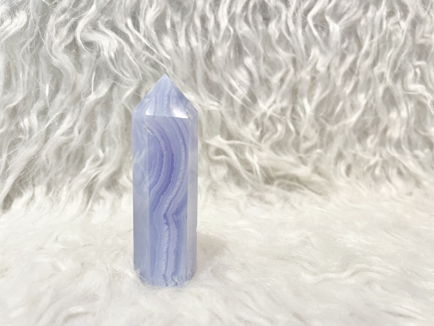 Storm Blue Lace Agate Tower