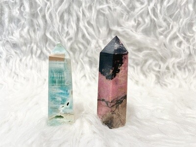 Bubblegum Rhodonite Tower