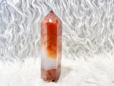 Pumpkin Bloodbath Carnelian Druzy Tower