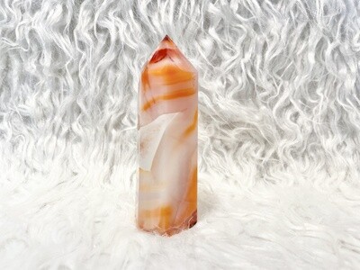 Orange Cream Fantasy Carnelian Druzy Tower
