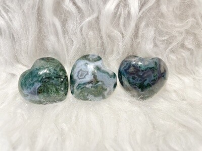 Hearts of Nature Moss Agate Hearts