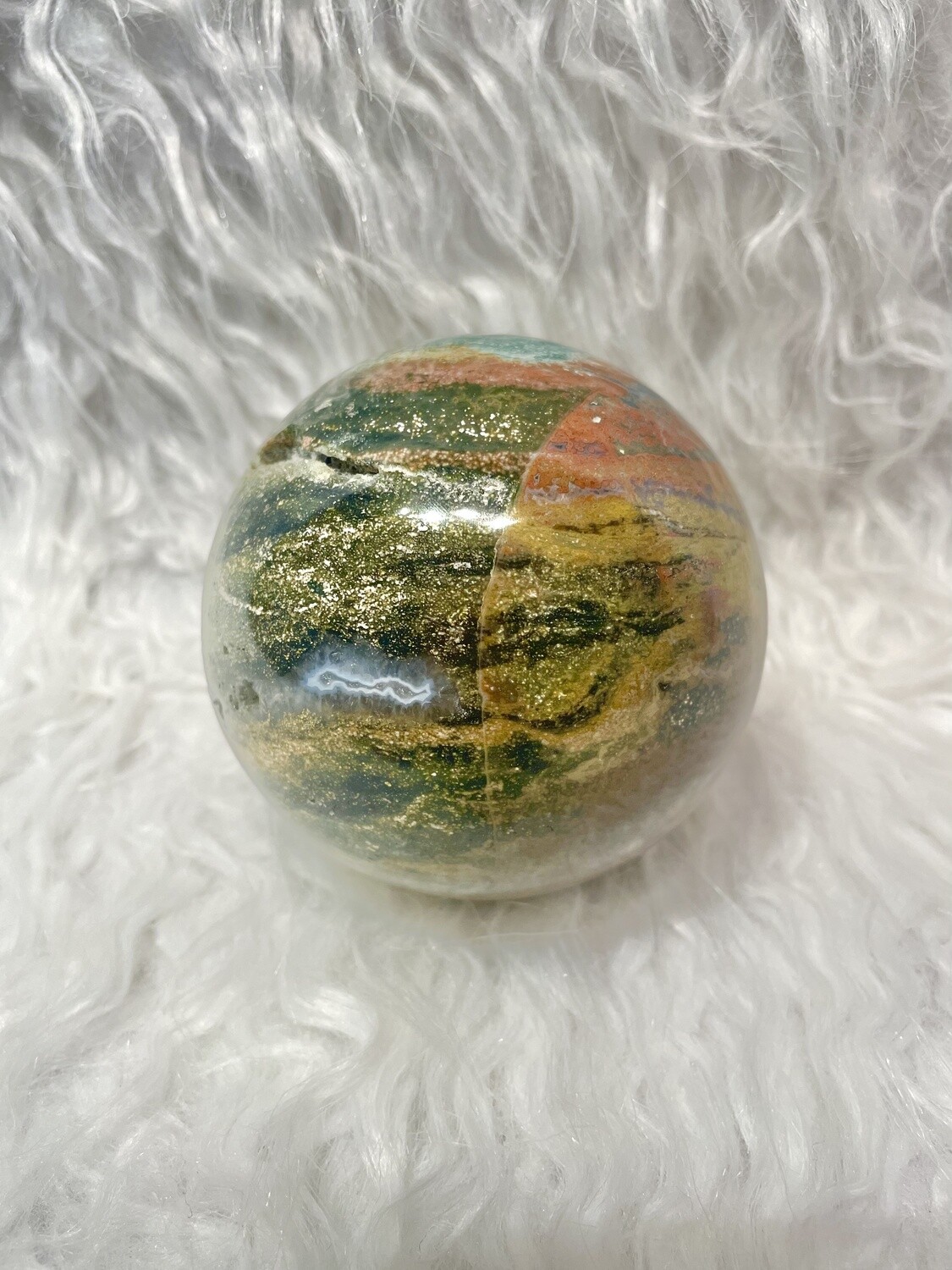 Rainbow Safari Ocean Jasper Sphere