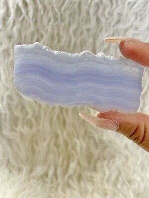 Ocean Tides Blue Lace Agate Slab