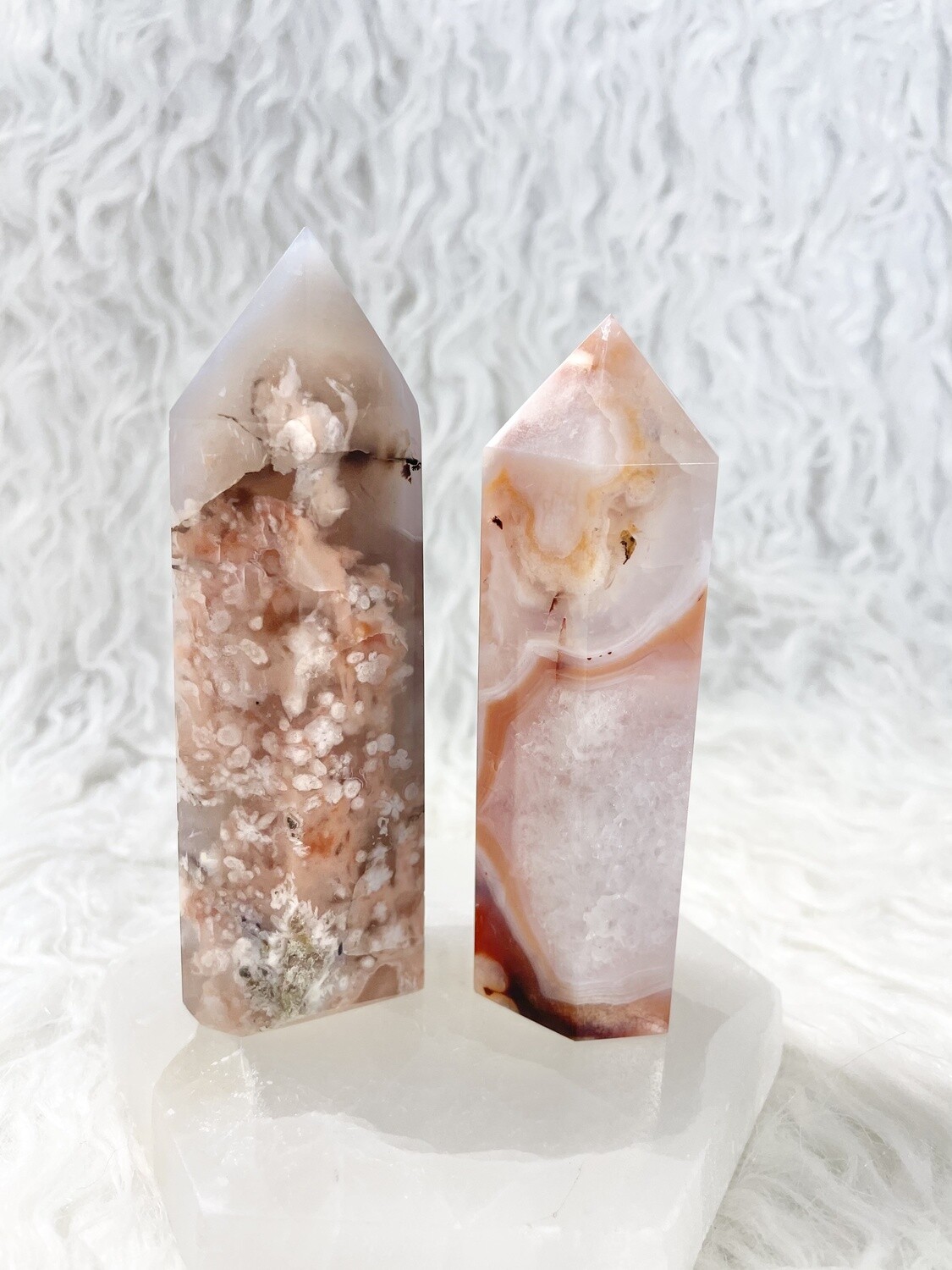 Spring Blooms Flower Agate Large Towers