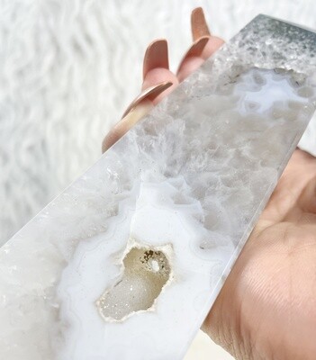 Stormy Lighthouse Druzy Agate Tower