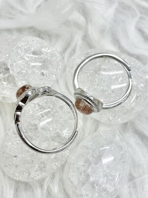 Copper Threads Rutilated Quartz Rings
