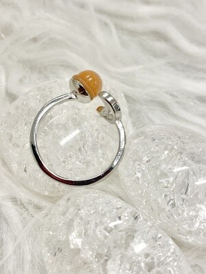 La Luna Sunstone and Aquamarine Rings