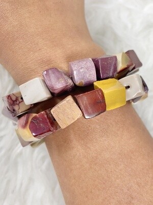 Mookaite Candy Cubes Bracelet