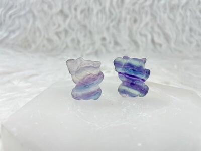 Lucky Fortune Fluorite Cats