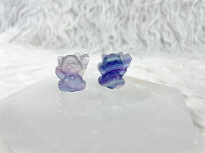 Lucky Fortune Fluorite Cats