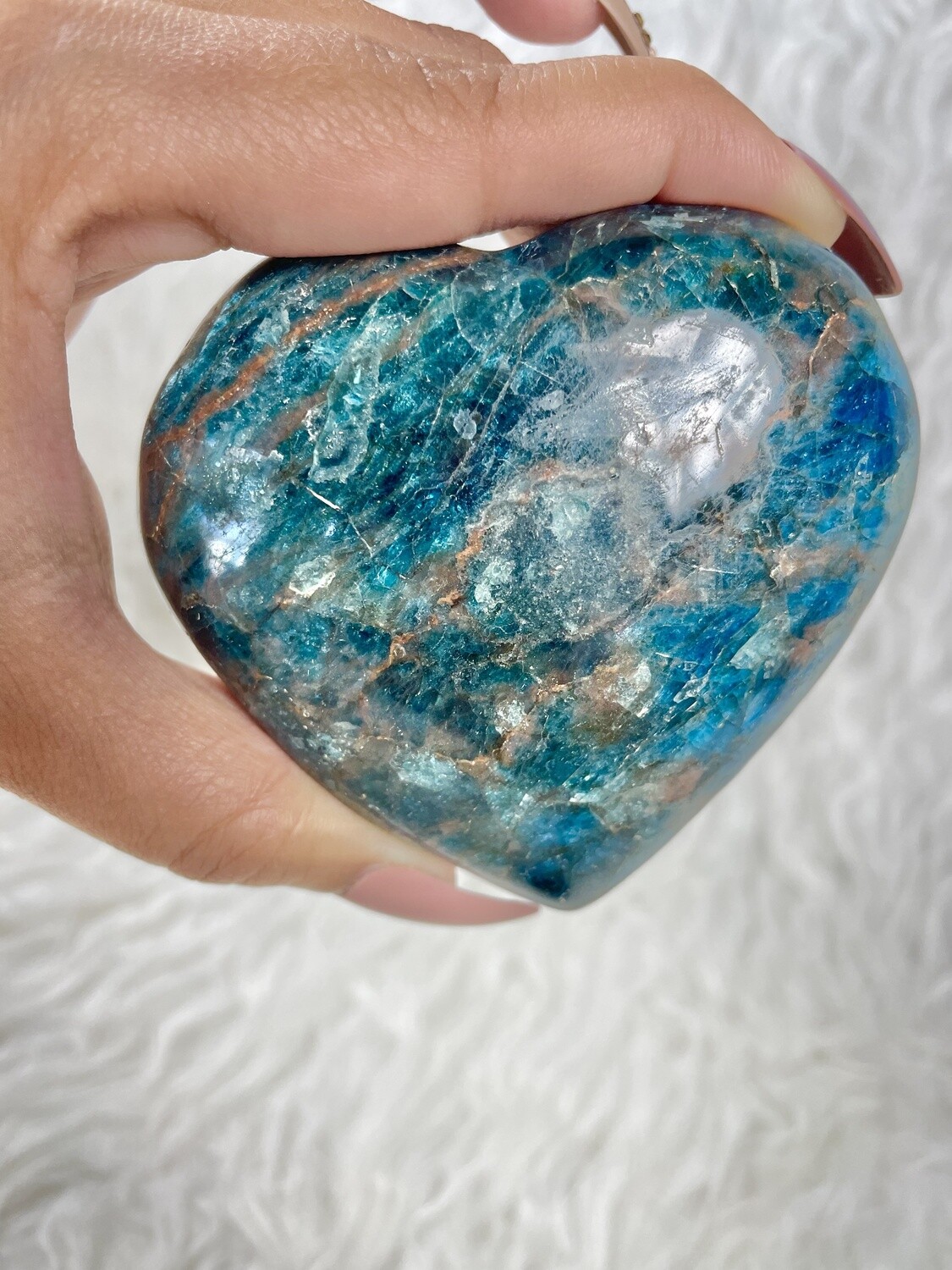 Blue Apatite Heart of A Mermaid