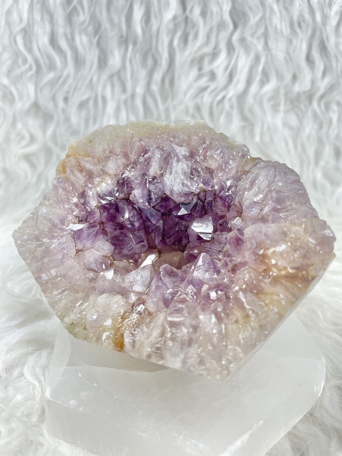 Amethyst Wonderland Geode on Blue Agate