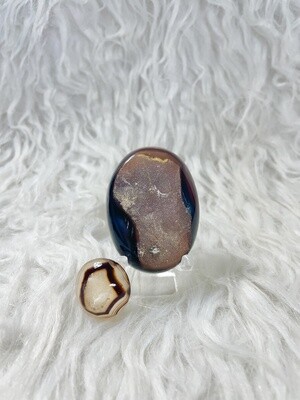 Fancy Buttons Agate Druzy Palmstones