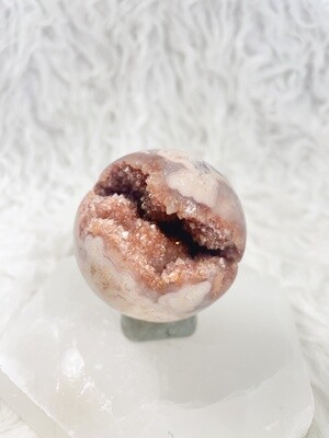 Bashed Head Pink Druzy Sphere