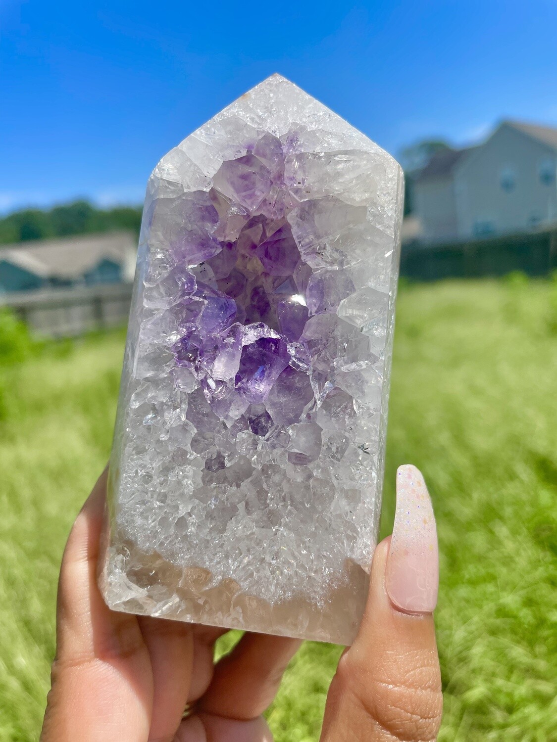 Grape Jelly Cave Flower Agate Amethyst Tower