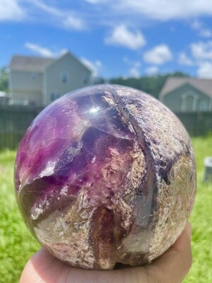 Big Ball HQ Fluorite x Sphalerite Sphere