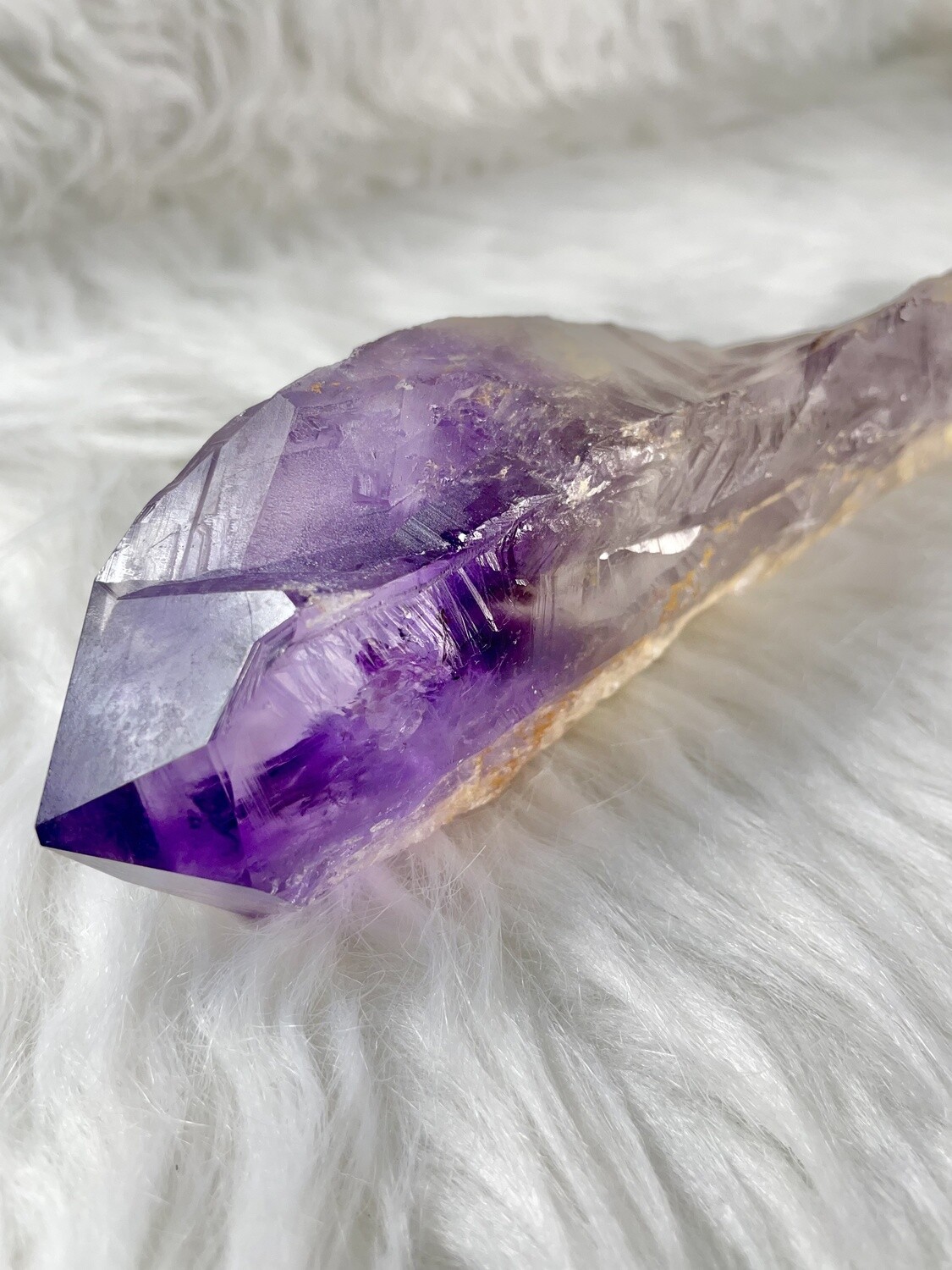 Witch Wand Amethyst Smoky Quartz Root