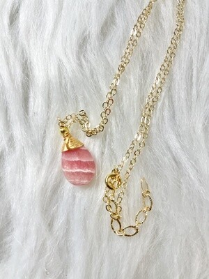 Pink Cherry Rhodochrosite Necklace