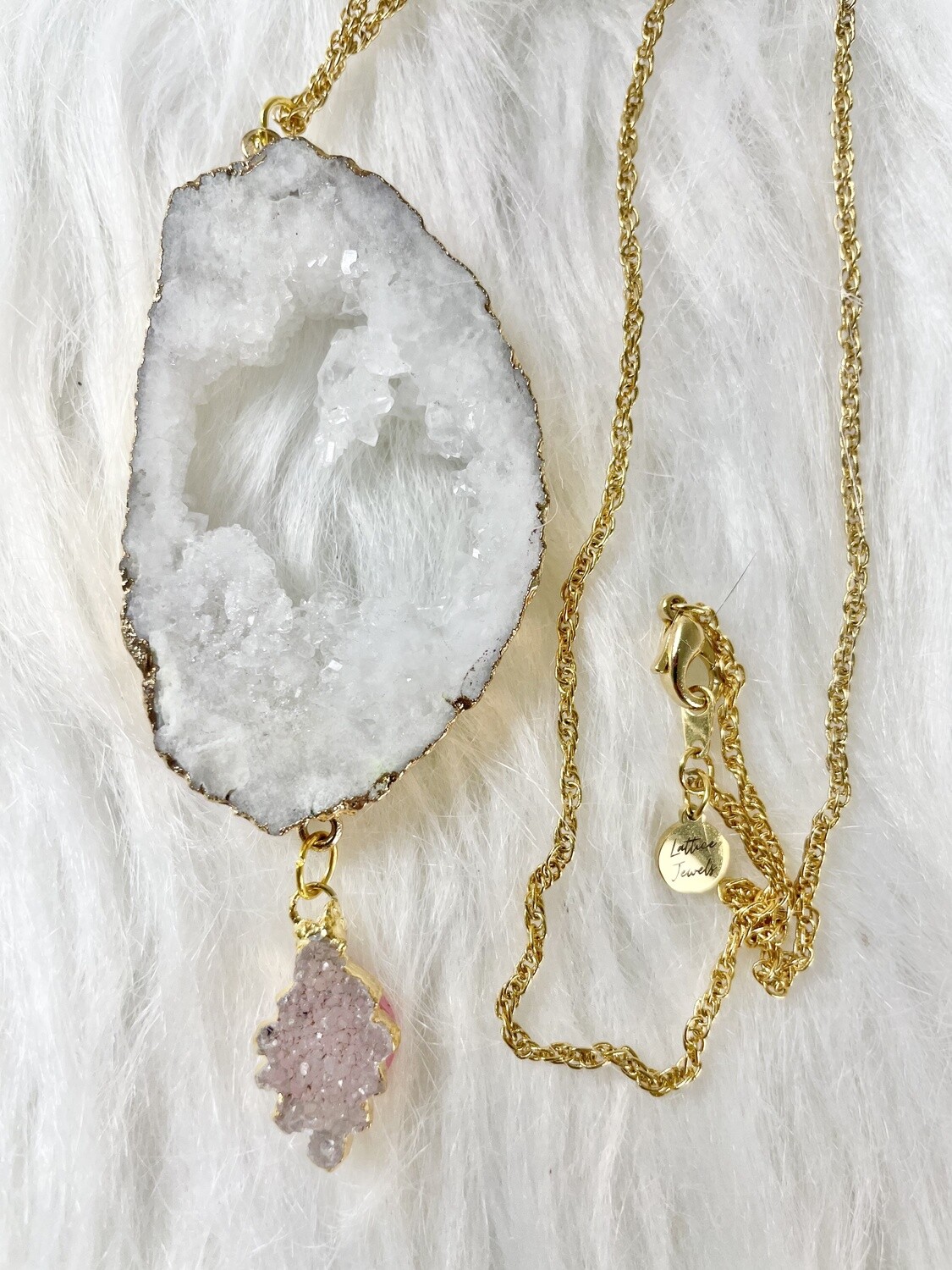 Ice Glacier Brazilian Druzy Agate Necklace