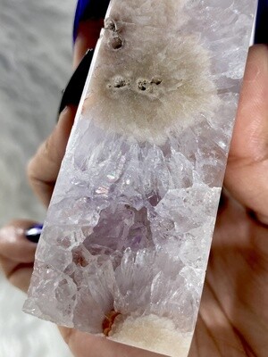 Floral Sprinkles Flower Agate in Amethyst Tower