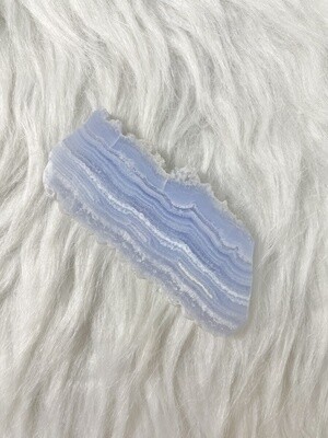 Frothy Ocean Blue Lace Agate Slab