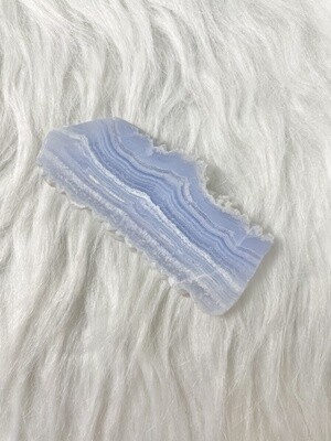 Frothy Ocean Blue Lace Agate Slab