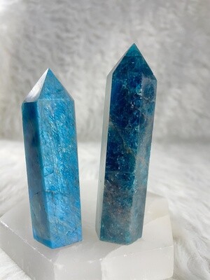 Glittery Waters Blue Apatite Towers