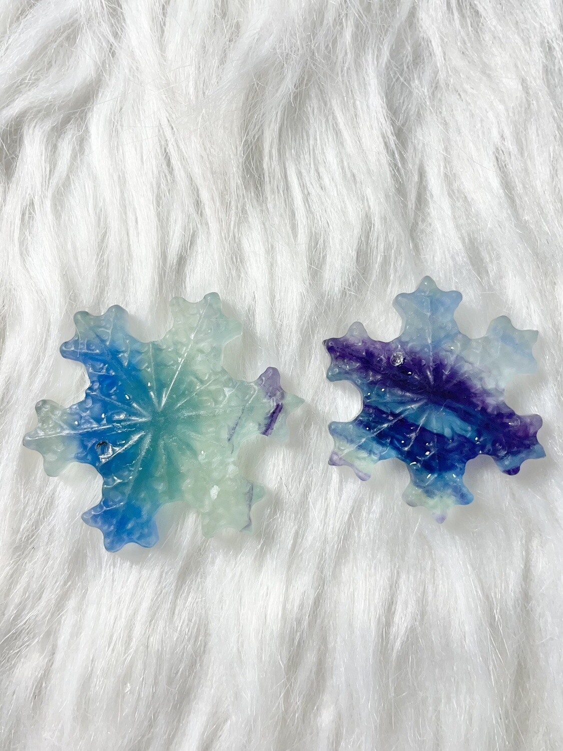 Colorful Fluorite Snowflakes