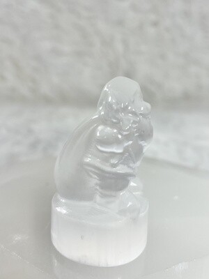 Selenite Santa Carving