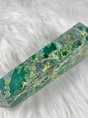 Waves of Green Mica in Fuschite Tower