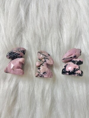 Loving Rhodonite Rabbits
