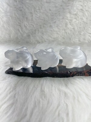 Glowing Selenite Bunnies