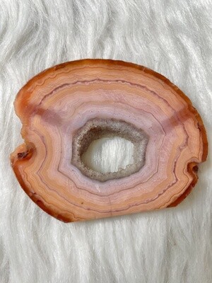 Pink Frosted Donut Carnelian Slab