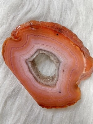 Pink Frosted Donut Carnelian Slab