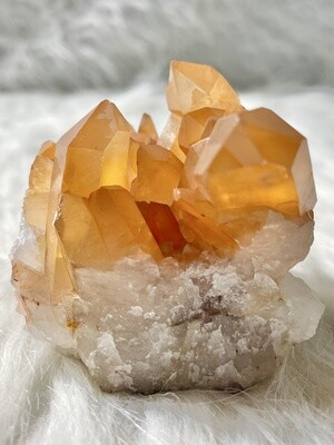Sun Garden Red Tangerine Quartz Cluster