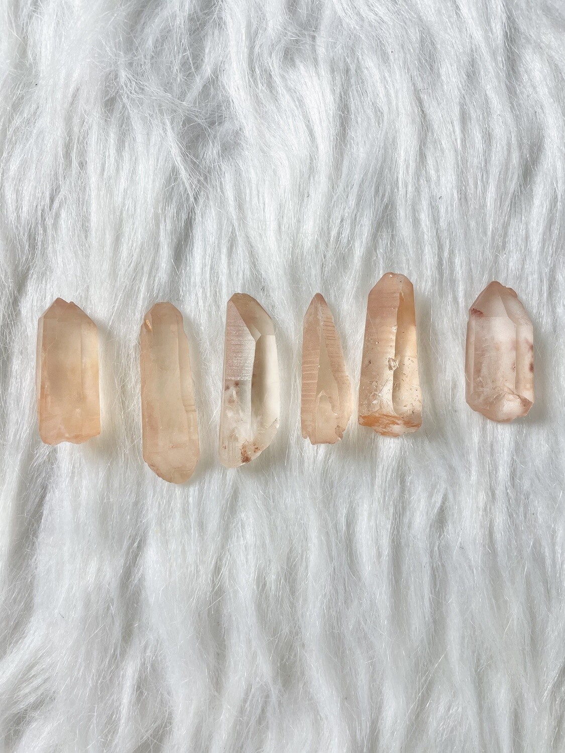 Peach Peach Lemurian Raw Points